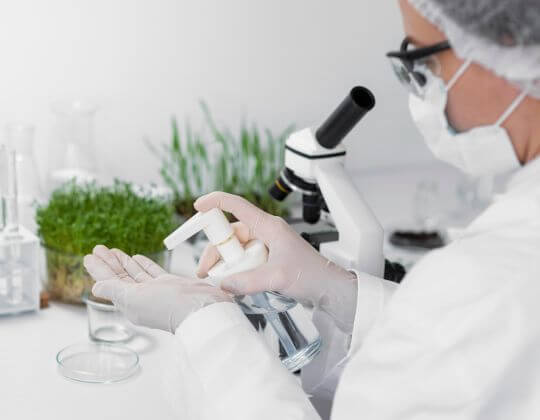 biomonitoring 1 Dendrológ analyzujúci rastlinu v laboratóriu